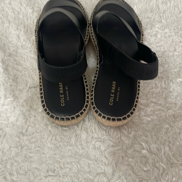 Cole Haan Black Sandals with Gold Accents - Picture 12 of 14